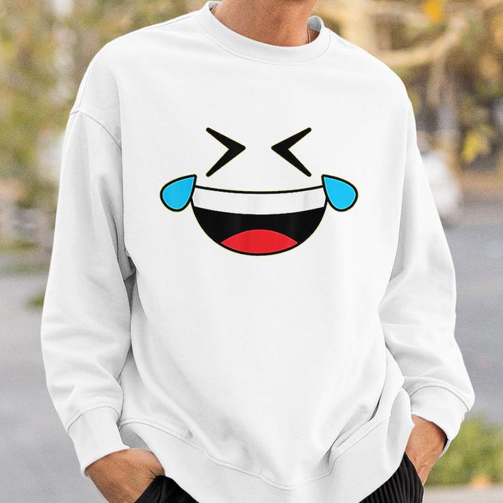 Emojis Costume Crying Laughing Emoticon Tears Sweatshirt Gifts for Him