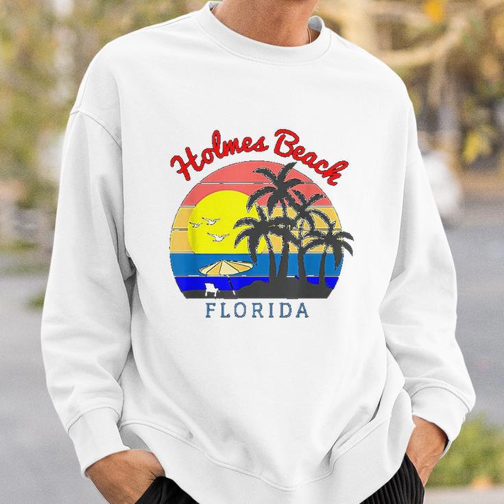 Holmes Beach Florida Vintage Retro Beach Sunset Gift Sweatshirt Gifts for Him