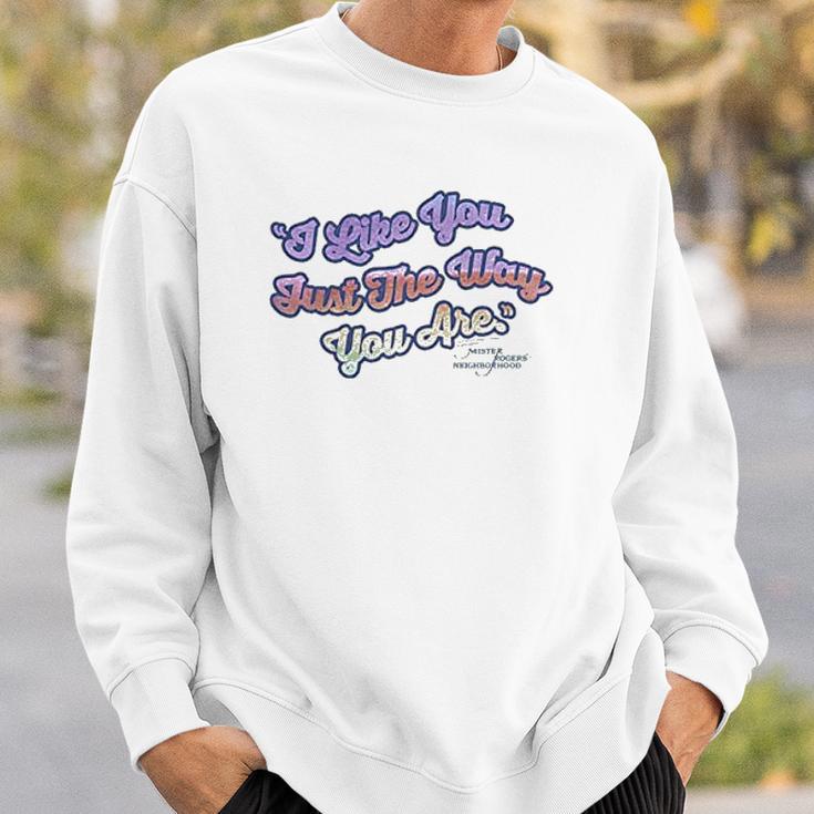 Mister Rogers Just They Way You Are Sheer Fitted Sweatshirt Gifts for Him