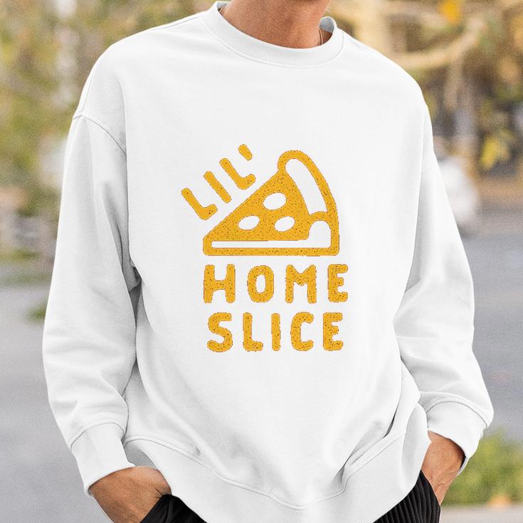 Toddler Lil Home Slice Funny Pizza Pie Younger Sibling Family Sweatshirt Gifts for Him