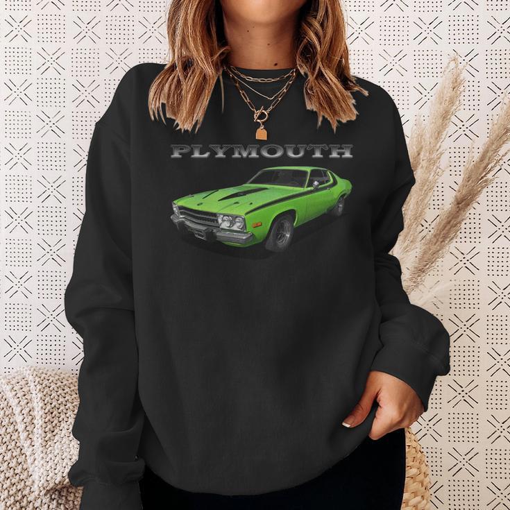 1973 Plymouth Road Runner Green Sweatshirt Gifts for Her