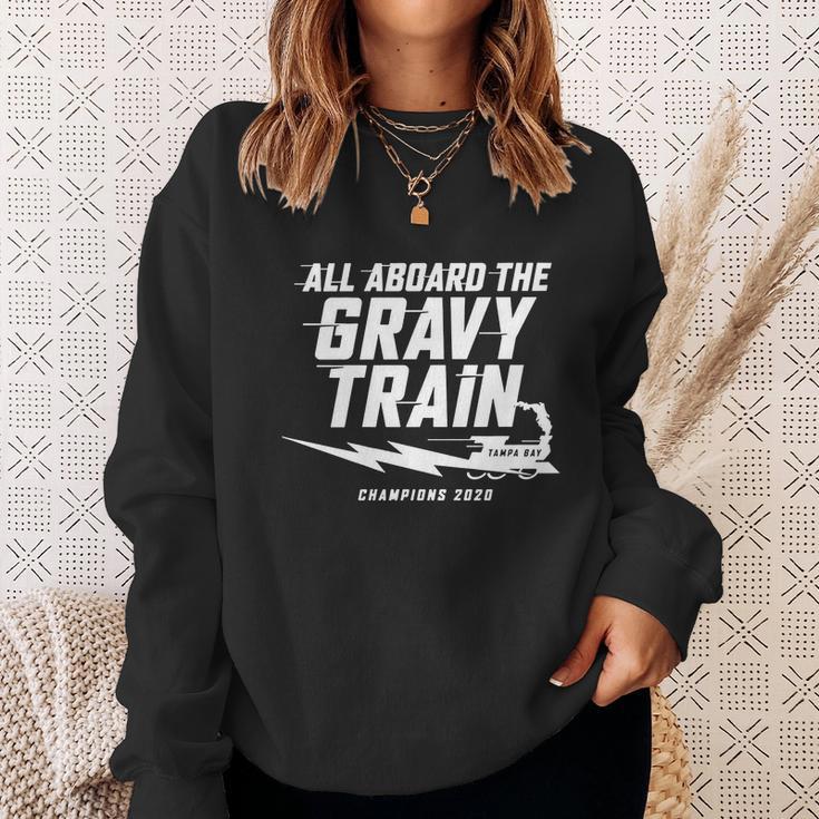 All Aboard The Gravy Train Tampa Bay Champion 2020 Sweatshirt Gifts for Her