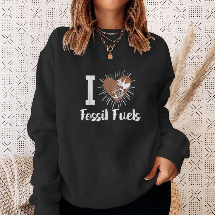 Anti Climate Change Anti Socialism Love Fossil Fuels Sweatshirt Gifts for Her