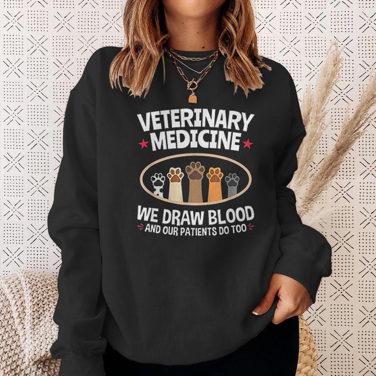 We Draw Blood Our Patients Do Too Funny Vet Tech Sweatshirt Gifts for Her