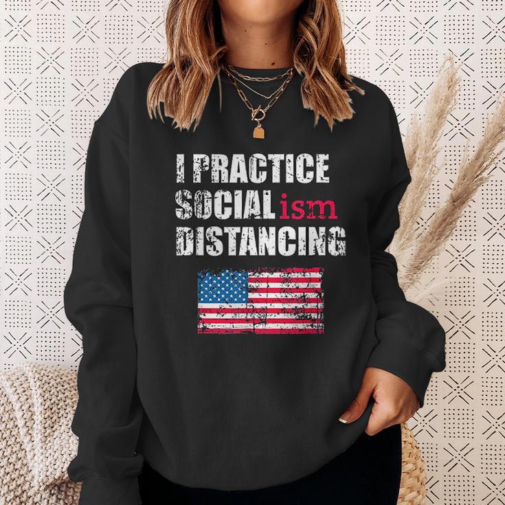 Funny Political Social Distancing Socialist Sweatshirt Gifts for Her