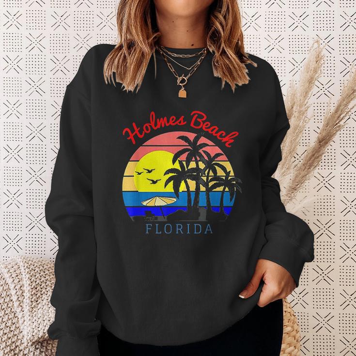 Holmes Beach Florida Vintage Retro Beach Sunset Sweatshirt Gifts for Her