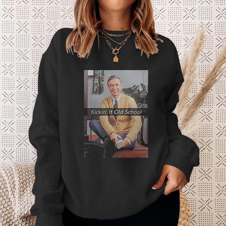 Mister Rogers Kickin It Old School Official Fitted T-Shirt Sweatshirt Gifts for Her