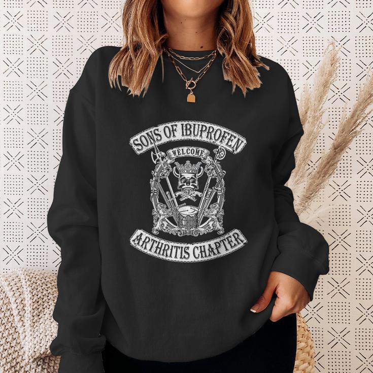 Sons Of Ibuprofen Arthritis Chapter Funny Old Biker Sweatshirt Gifts for Her