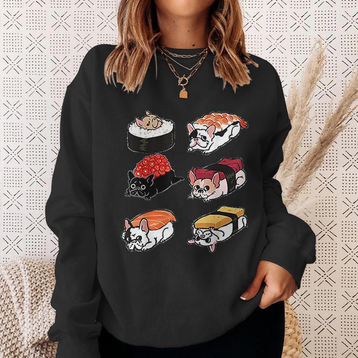 Sushi French Bulldog Funny By Huebucket Sweatshirt Gifts for Her