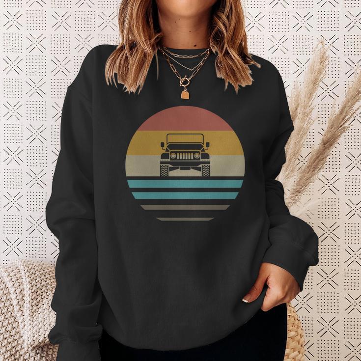 Vintage Jeeps Retro 70S Distressed Off Road Sweatshirt Gifts for Her