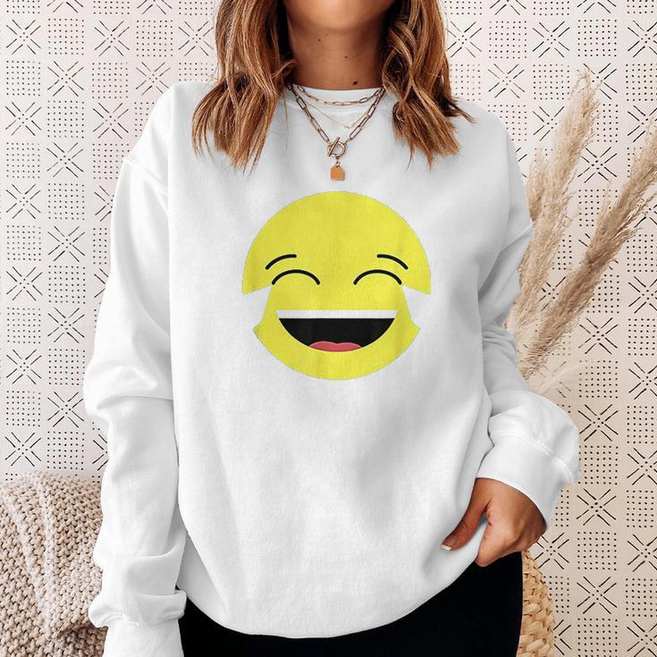 Laughing Tears Emojis Cute Happy Laugh Face Gift Sweatshirt Gifts for Her