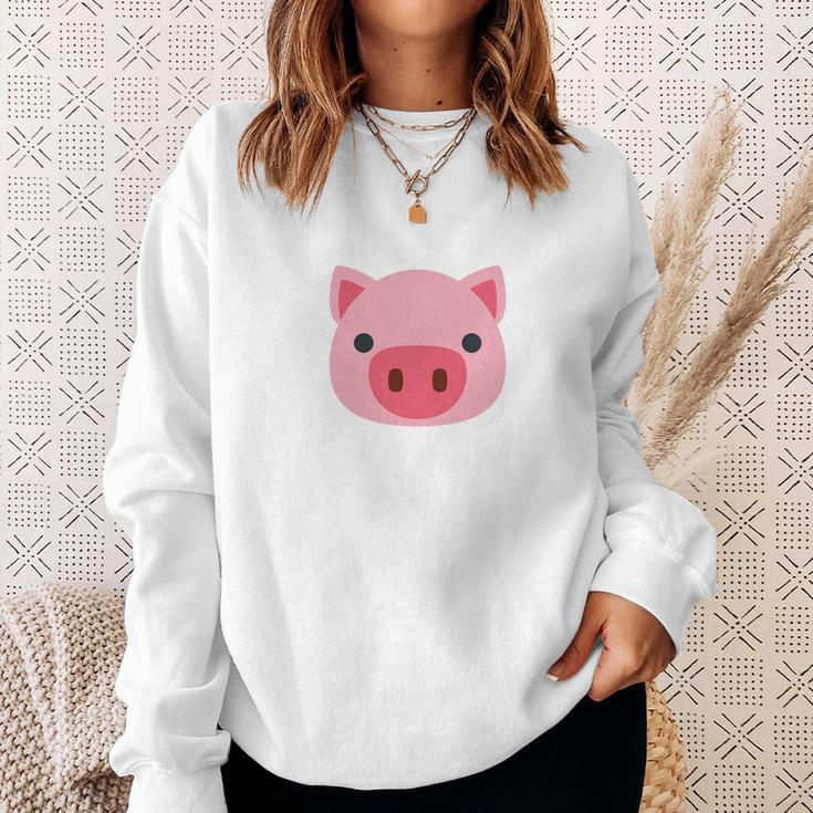 Pig Emoji Cute Porky Head DesignLittle Pink Pig T Shirt Sweatshirt Gifts for Her