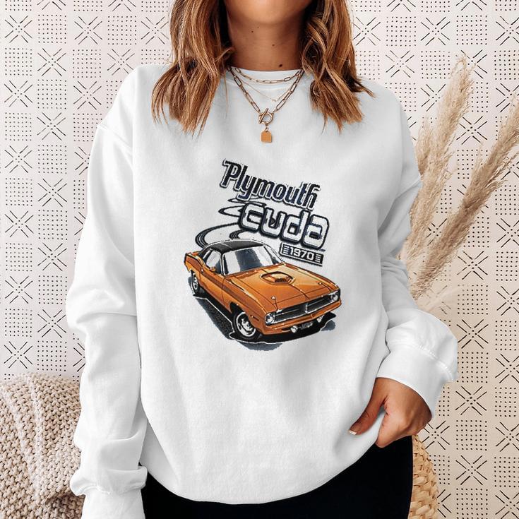 Plymouth Cuda 1970 Vintage Classic American Made Sweatshirt Gifts for Her