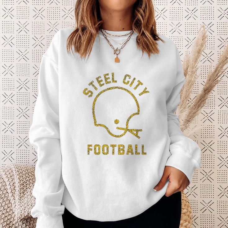 The Steel City Vintage Pittsburgh Football Sweatshirt Gifts for Her