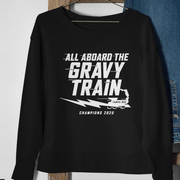 All Aboard The Gravy Train Tampa Bay Champion 2020 Sweatshirt Gifts for Old Women