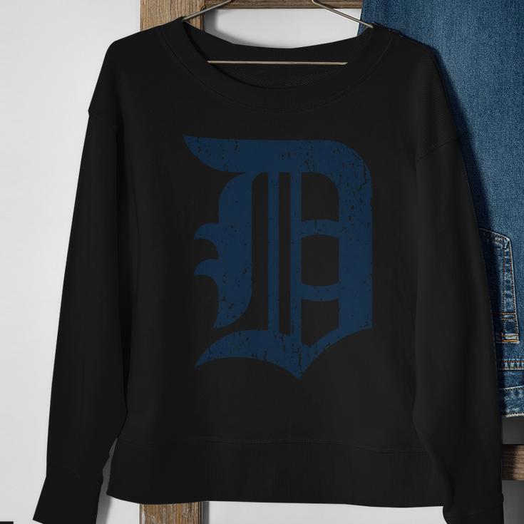 Detroit Baseball D | Vintage Michigan Bengal Tiger Retro Pullover Hoodie Sweatshirt Gifts for Old Women