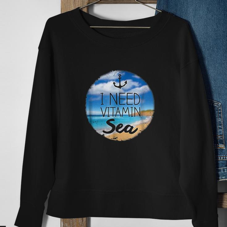 Funny Beach Ocean I Need Vitamin Sea By Zany Brainy Sweatshirt Gifts for Old Women