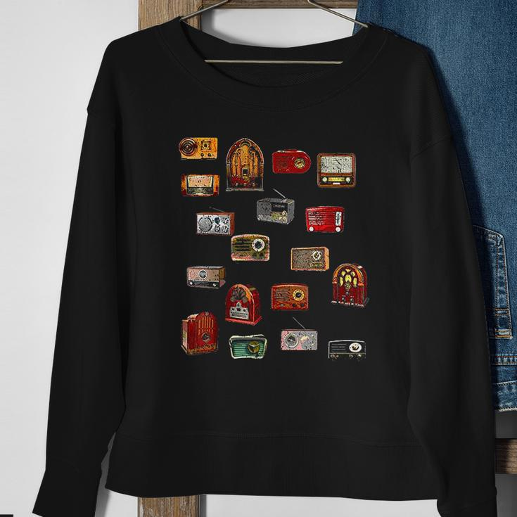 Funny Sheldon Nerdy Vintage Retro Antique Radio Geek Gift Sweatshirt Gifts for Old Women