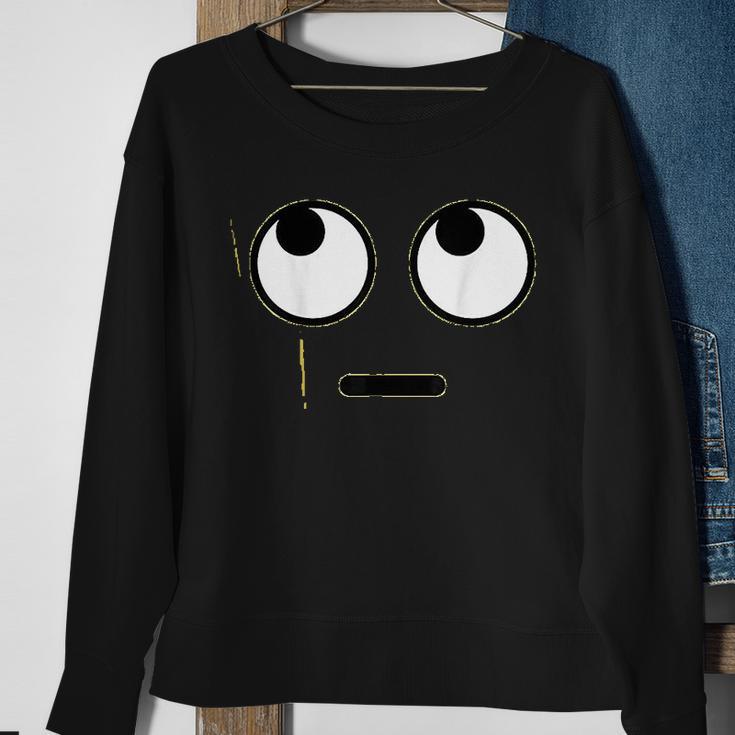 Halloween Emojis Costume Rolling Eyes Emoticon Sweatshirt Gifts for Old Women