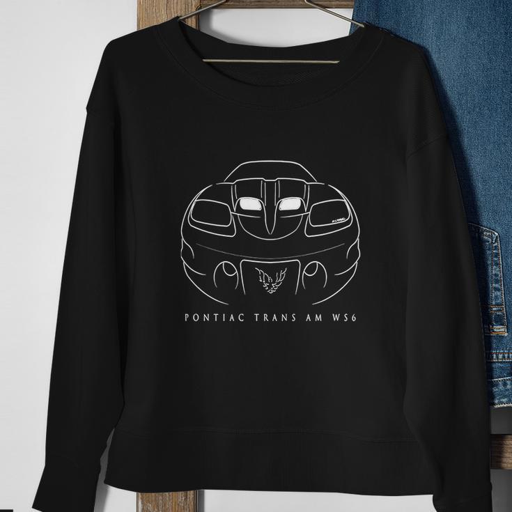 Pontiac Trans Am Ws6 Front Stencil White Sweatshirt Gifts for Old Women