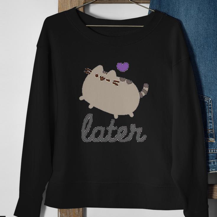 Pusheen Ladies The Catthe Cat Vintage Juniors Sweatshirt Gifts for Old Women