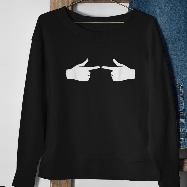 Shy Meme Fingers Touching I Am Shy Trend Anime Emoji Sweatshirt Gifts for Old Women