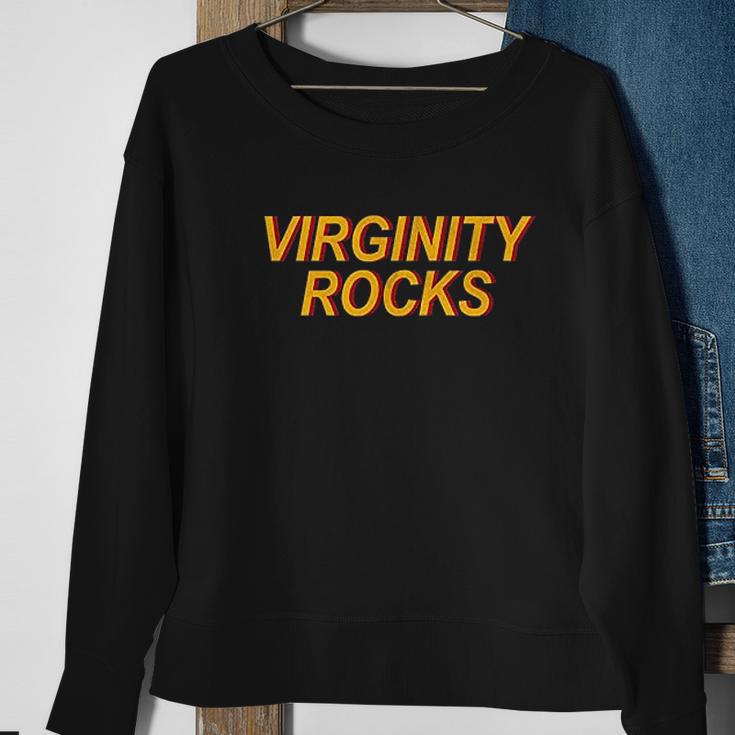 Virginity Rocks Basic Vintage Sweatshirt Gifts for Old Women