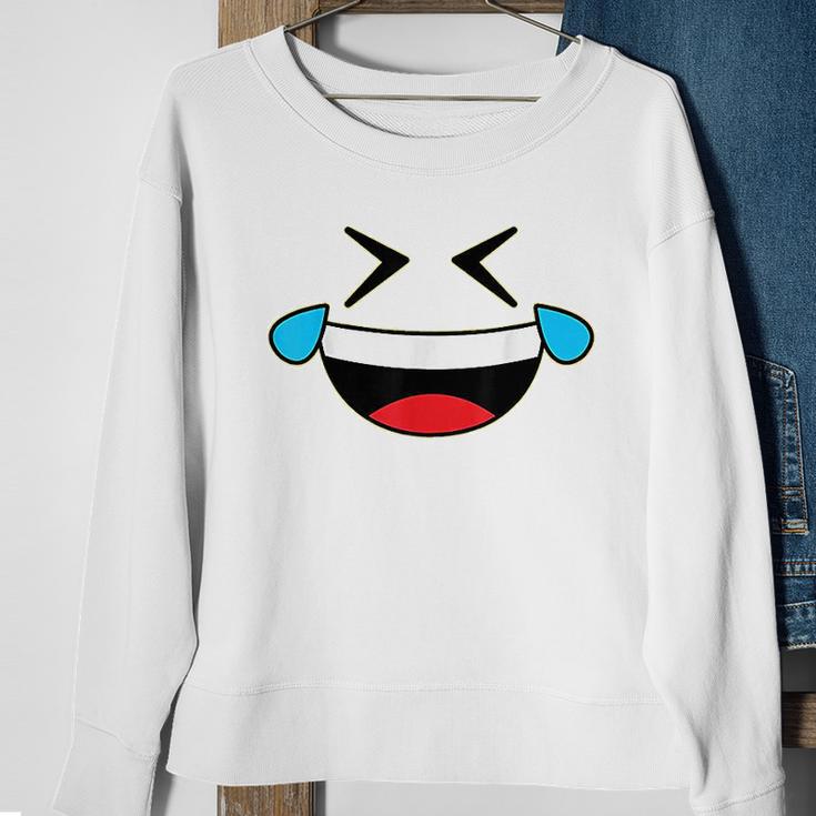 Emojis Costume Crying Laughing Emoticon Tears Sweatshirt Gifts for Old Women