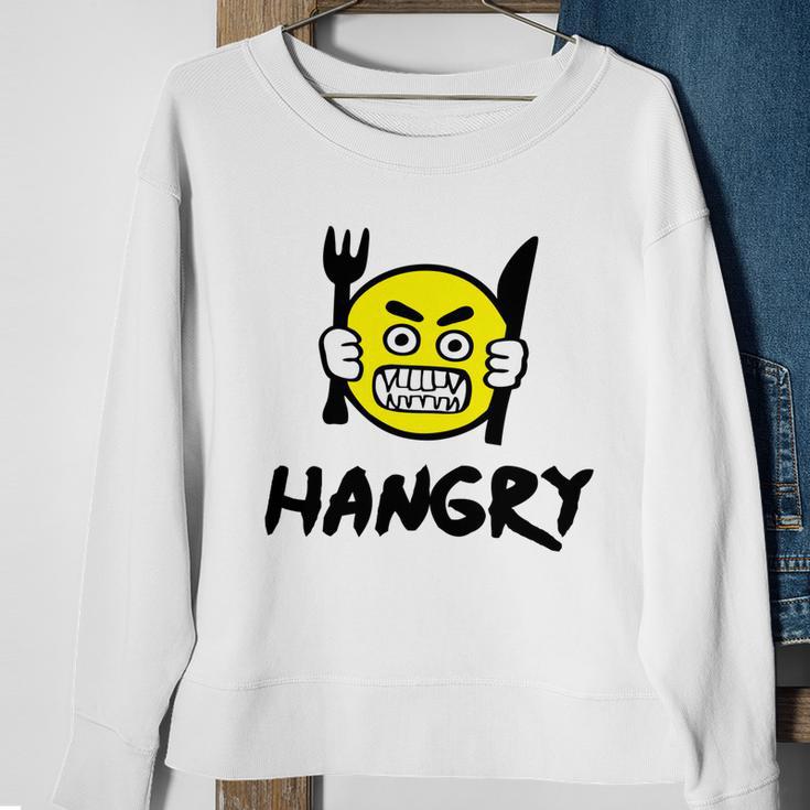 Hangry Emoji Sweatshirt Gifts for Old Women