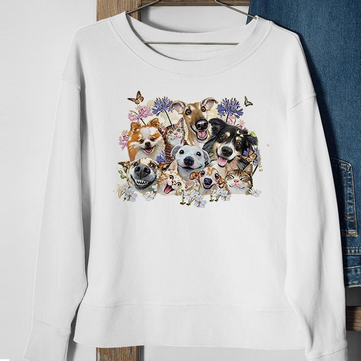 The Mountain Funny Cats And Dogs Sweatshirt Gifts for Old Women