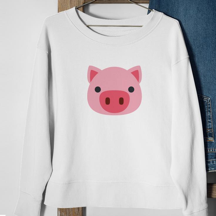 Pig Emoji Cute Porky Head DesignLittle Pink Pig T Shirt Sweatshirt Gifts for Old Women