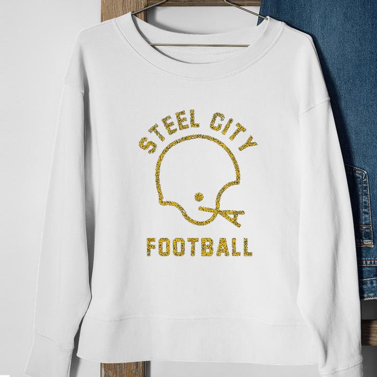 The Steel City Vintage Pittsburgh Football Sweatshirt Gifts for Old Women