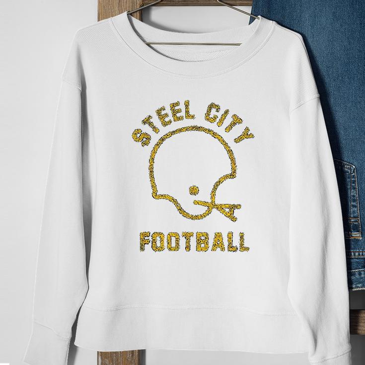 The Steel City Vintage Pittsburgh Football Sweatshirt Gifts for Old Women