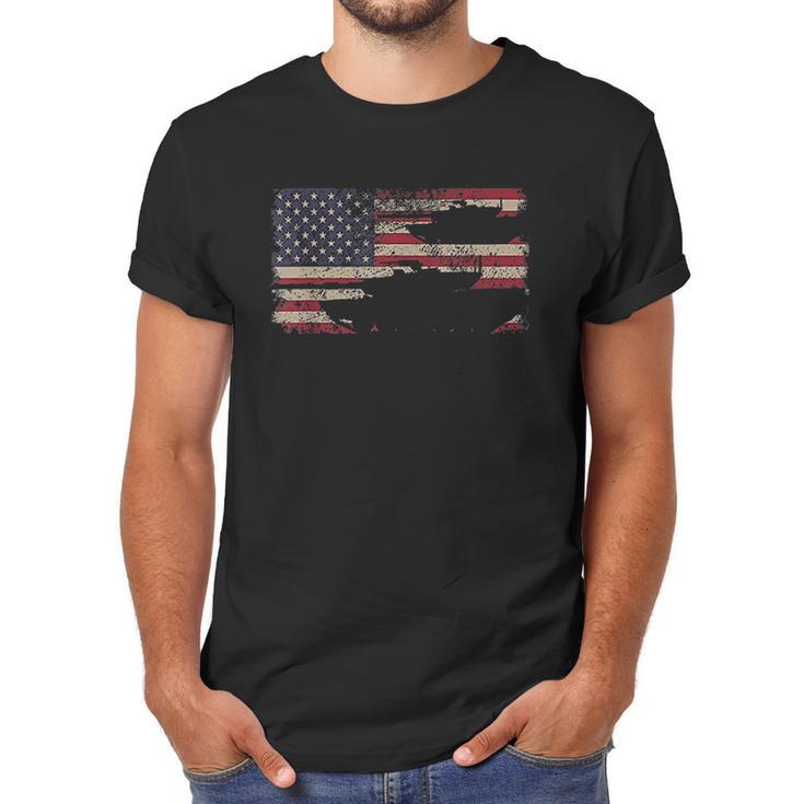 Abrams Battle Tank Usa Flag Gift Men T-Shirt