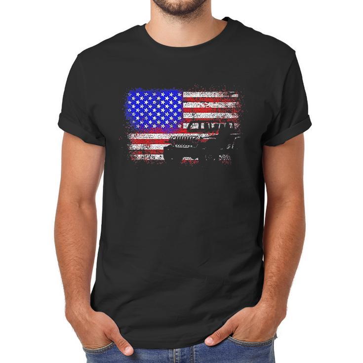 American Us Flag Jeep Men T-Shirt