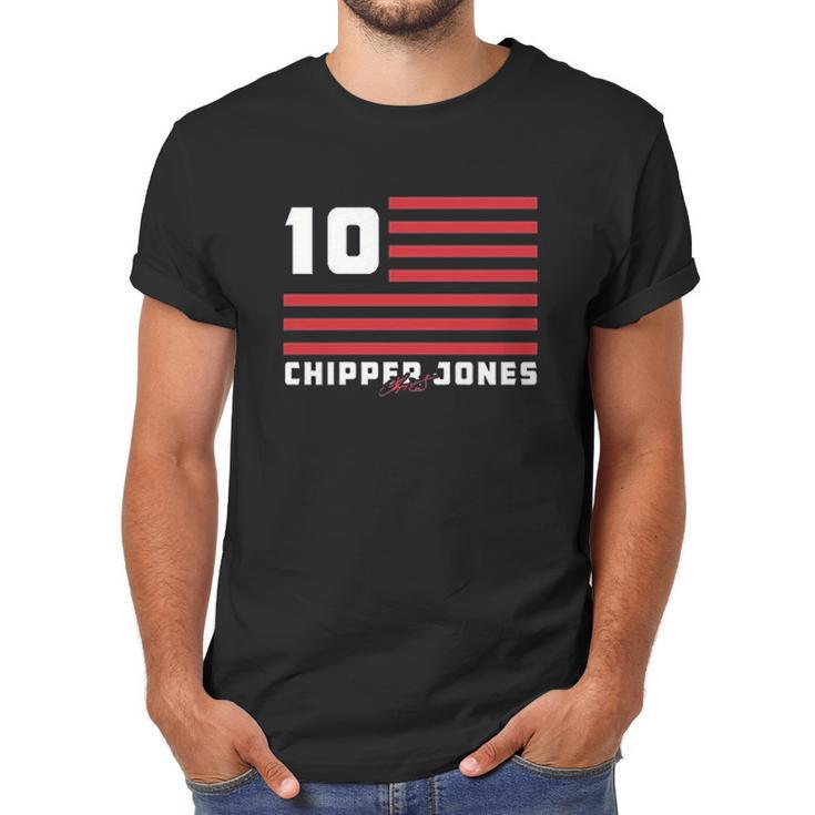 Chipper Jones  Flag Stripes Men T-Shirt