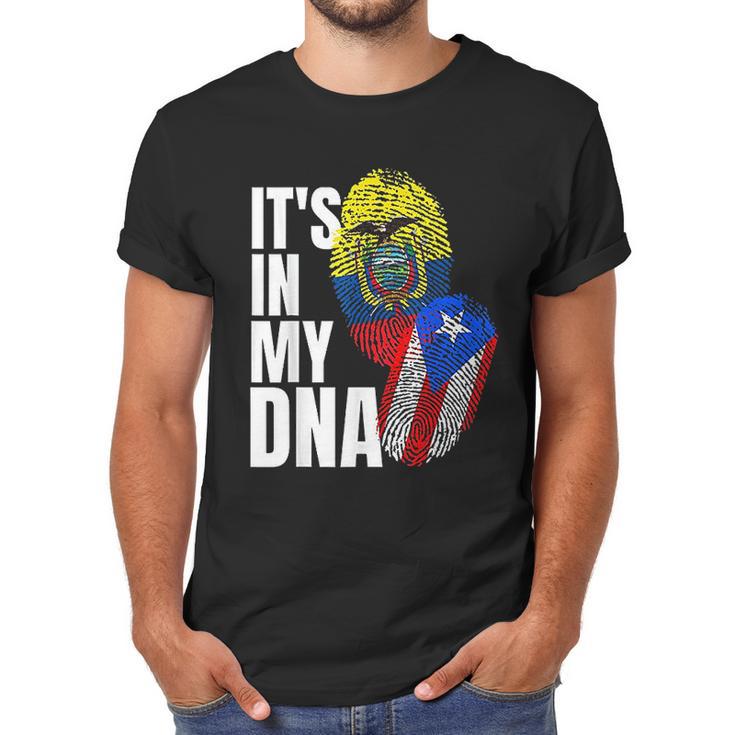 Ecuadorian And Puerto Rican Dna Mix Flag Heritage Gift Men T-Shirt