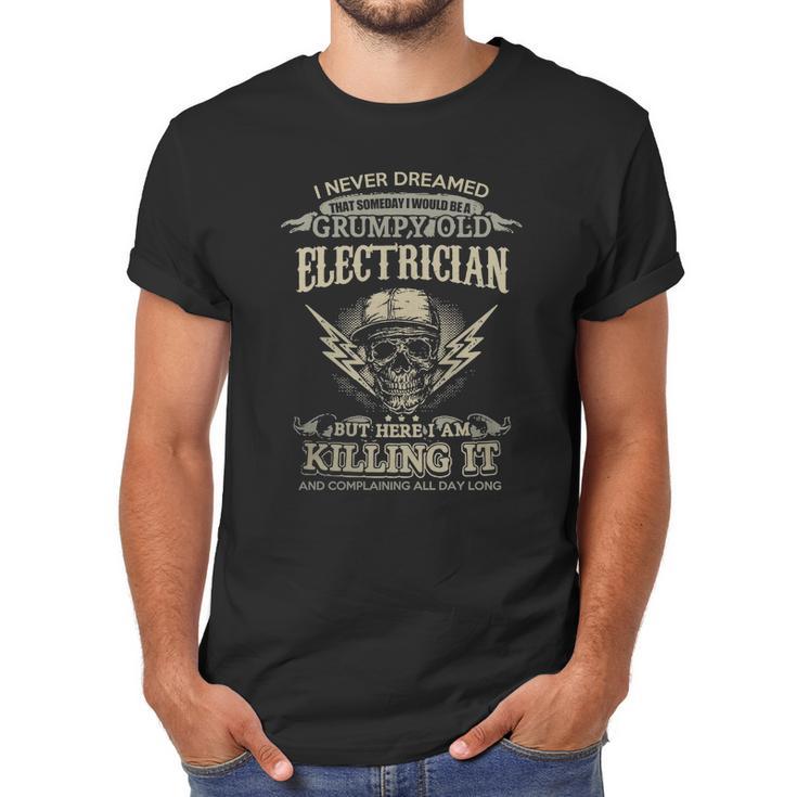 Electrician Man - Electrician Dad - Electrician - Lineman - Electric - Electricity - Electrician T-Shirts - Electrician Shirt - Funny Electrician Shirts - Lineman T-Shirts Men T-Shirt