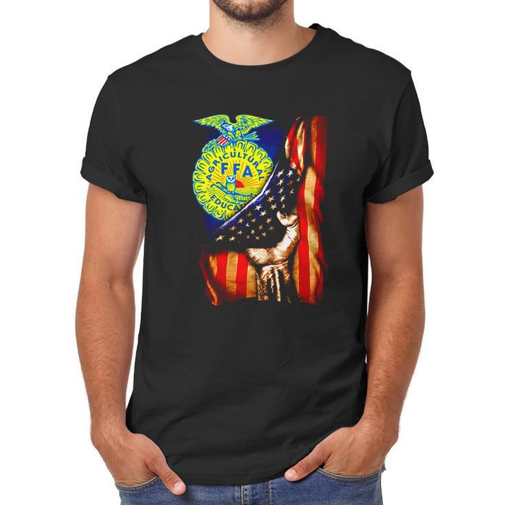 Ffa Emblem Inside American Flag Men T-Shirt