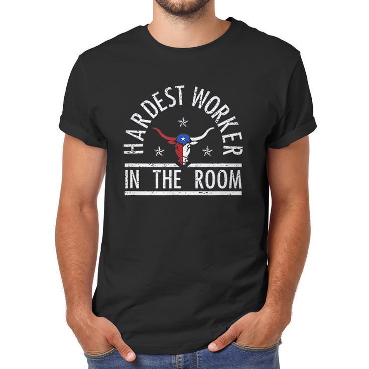 Hardest Worker In The Room Longhorn Flag Men T-Shirt