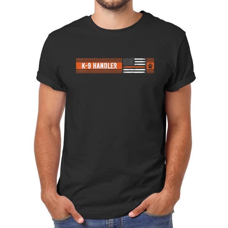 K9 Handler Search & Rescue Thin Orange Line Flag K9 Unit Graphic Design Printed Casual Daily Basic Men T-Shirt