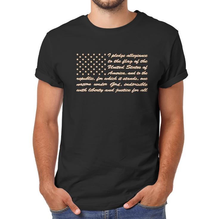 Mixtbrand Amerian Flag Pledge Of Allegiance Men T-Shirt