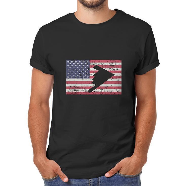 Patriotic B2 Stealth Bomber American Flag T-Shirt Men T-Shirt