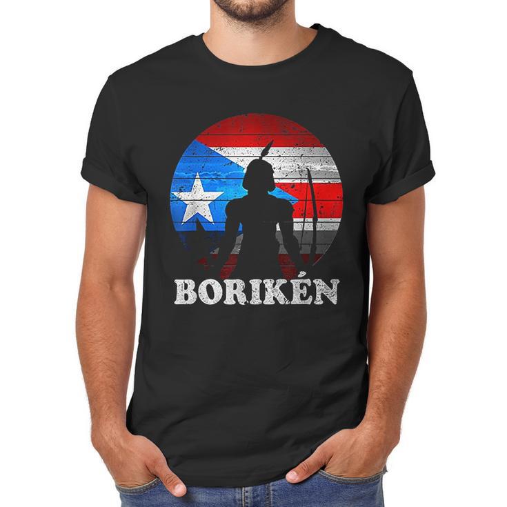 Puerto Rican Flag Taino Sun Boriken Borinquen Borikua Taino Men T-Shirt