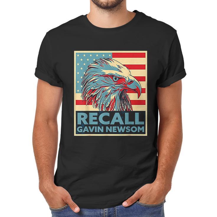 Recall Gavin Newsom 4Th Of July Us American Flag Eagle Men T-Shirt