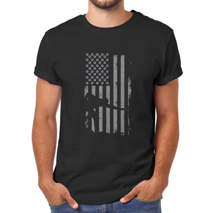 Retro American Flag Billiard Gift For Pool Shooting Player Men T-Shirt