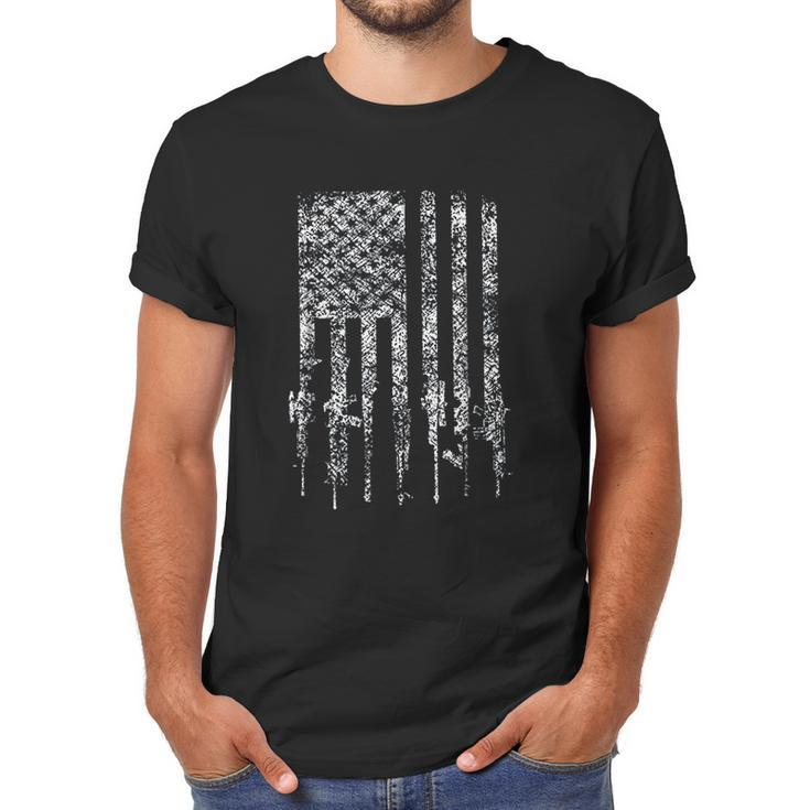 Rifle American Flag Pro Men T-Shirt