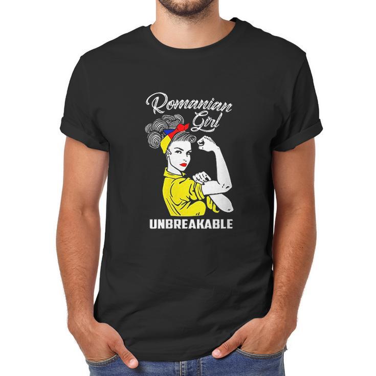 Romanian Girl Unbreakable Heritage Romania Flag Gift Men T-Shirt