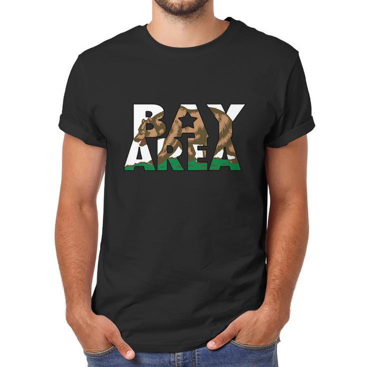 San Francisco Bay Area California Flag Bear Men T-Shirt