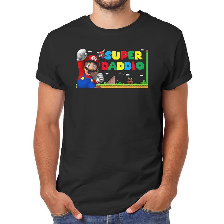 Mens Super-Daddio Funny Dad Daddy Tee Father Video Game Lovers Men T-Shirt